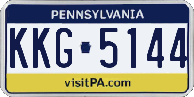 PA license plate KKG5144