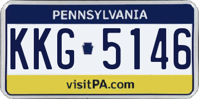 PA license plate KKG5146