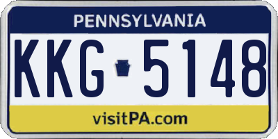 PA license plate KKG5148