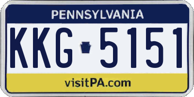 PA license plate KKG5151