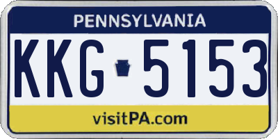 PA license plate KKG5153