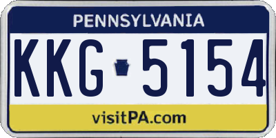PA license plate KKG5154