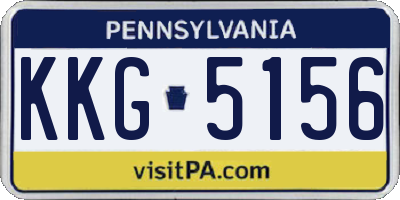 PA license plate KKG5156