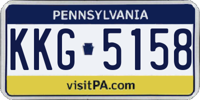 PA license plate KKG5158