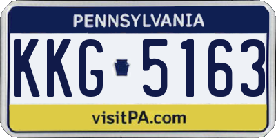 PA license plate KKG5163