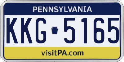 PA license plate KKG5165