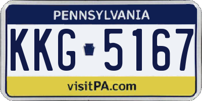 PA license plate KKG5167