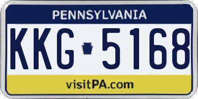 PA license plate KKG5168