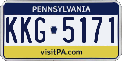 PA license plate KKG5171