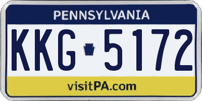 PA license plate KKG5172