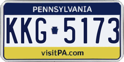 PA license plate KKG5173