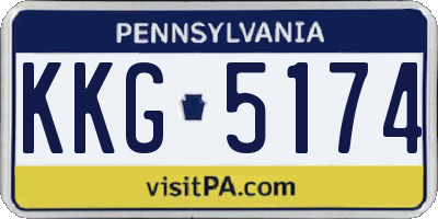 PA license plate KKG5174
