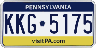 PA license plate KKG5175