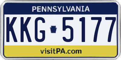 PA license plate KKG5177