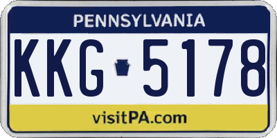 PA license plate KKG5178