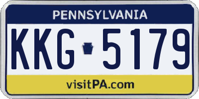 PA license plate KKG5179