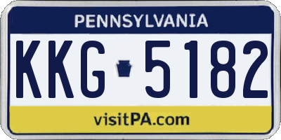 PA license plate KKG5182