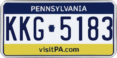 PA license plate KKG5183
