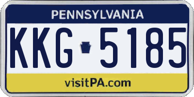 PA license plate KKG5185
