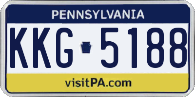 PA license plate KKG5188