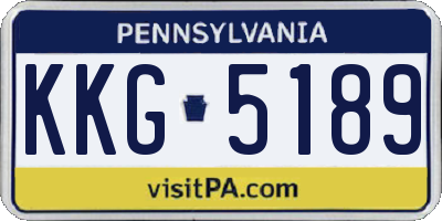 PA license plate KKG5189