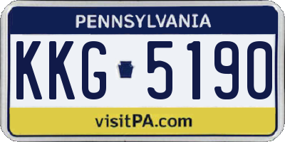 PA license plate KKG5190