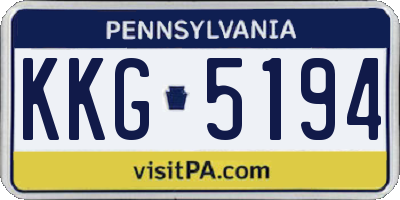 PA license plate KKG5194