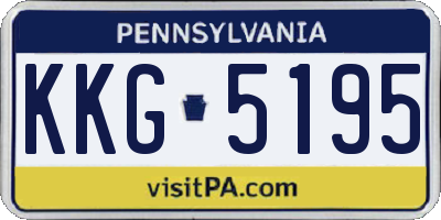 PA license plate KKG5195