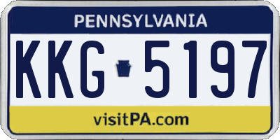 PA license plate KKG5197