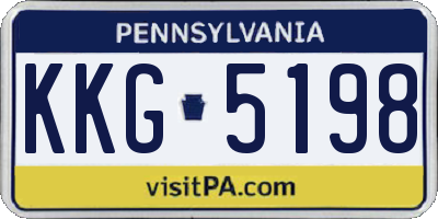 PA license plate KKG5198