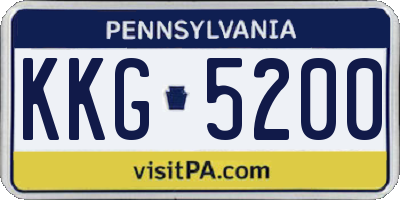PA license plate KKG5200