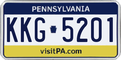 PA license plate KKG5201