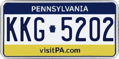 PA license plate KKG5202
