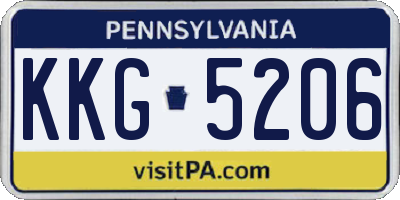 PA license plate KKG5206