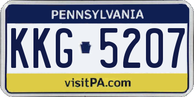 PA license plate KKG5207