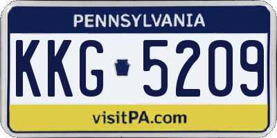 PA license plate KKG5209