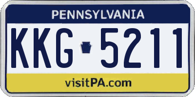 PA license plate KKG5211