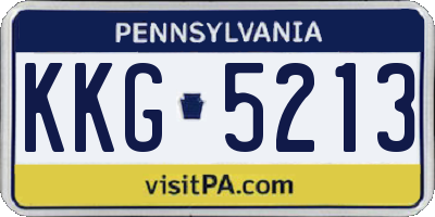 PA license plate KKG5213