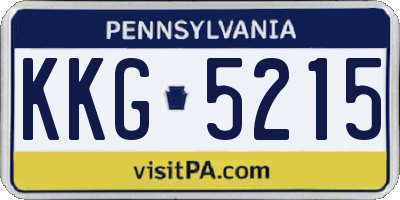 PA license plate KKG5215