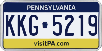 PA license plate KKG5219