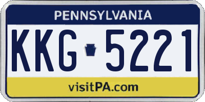 PA license plate KKG5221