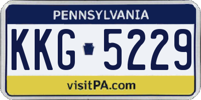 PA license plate KKG5229