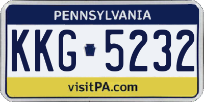 PA license plate KKG5232
