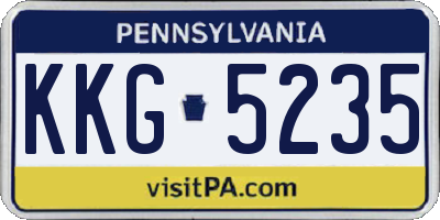 PA license plate KKG5235