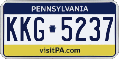 PA license plate KKG5237