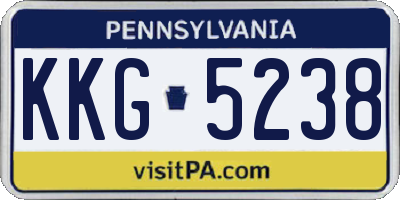 PA license plate KKG5238