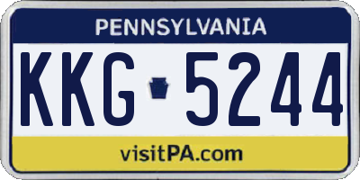 PA license plate KKG5244