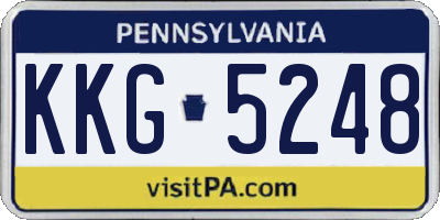 PA license plate KKG5248