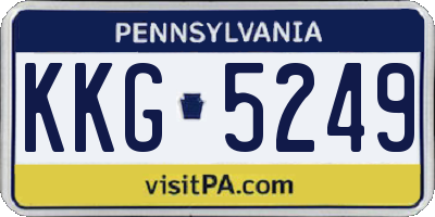 PA license plate KKG5249