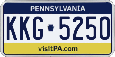 PA license plate KKG5250